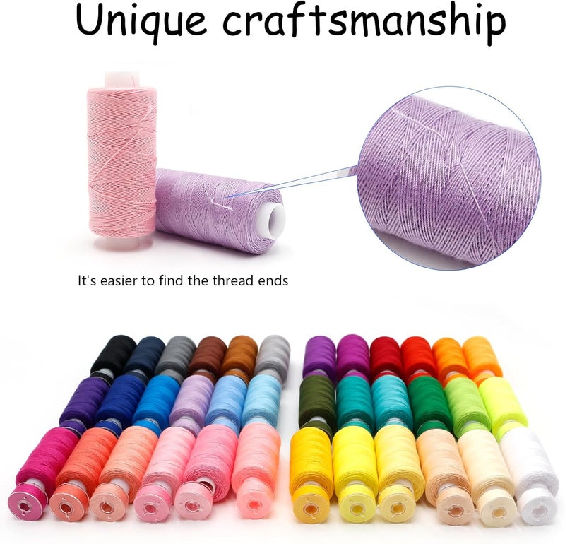 AILUHONG 72Pcs Sewing Thread kit, 36 Assorted Colors Machine Threads with Spools, 36 Same Color Prewound Bobbins Threads Set, Polyester Thread for Hand and Sewing Machine - Image 5